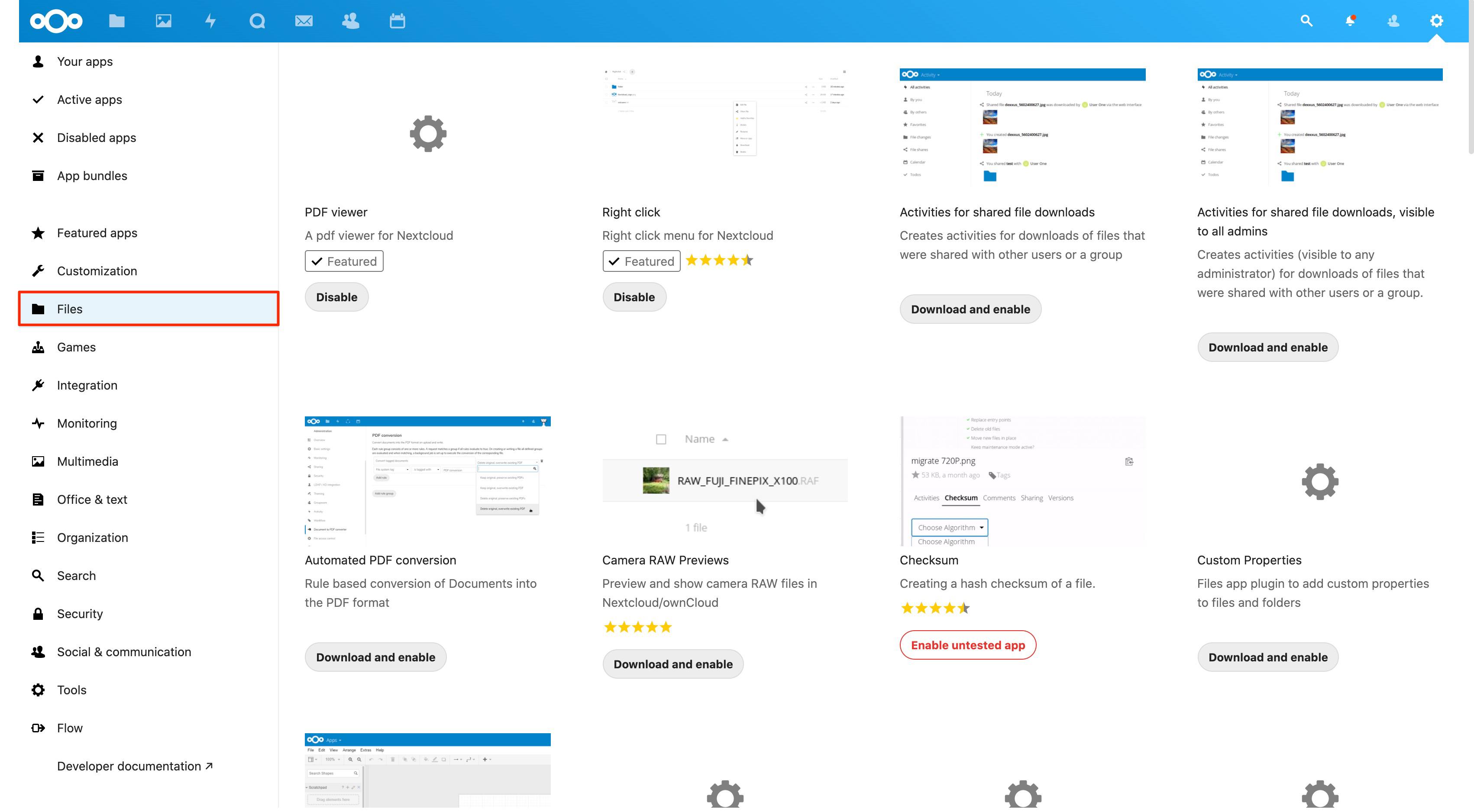 Access the Files App settings. Access the Files App settings.