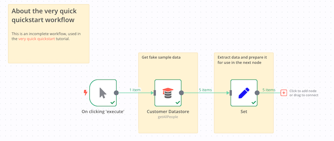Click to add a new node to the workflow Click to add a new node to the workflow