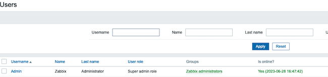 Select the administrator Select the administrator