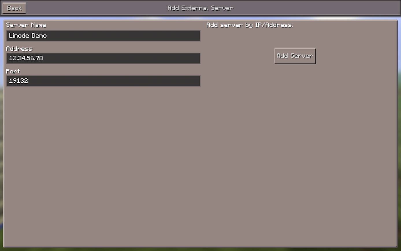 Adding a remote server to Minecraft Pocket Edition. Adding a remote server to Minecraft Pocket Edition.