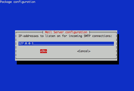Exim4 listening IP address configuration on Debian 6 (Squeeze). Exim4 listening IP address configuration on Debian 6 (Squeeze).