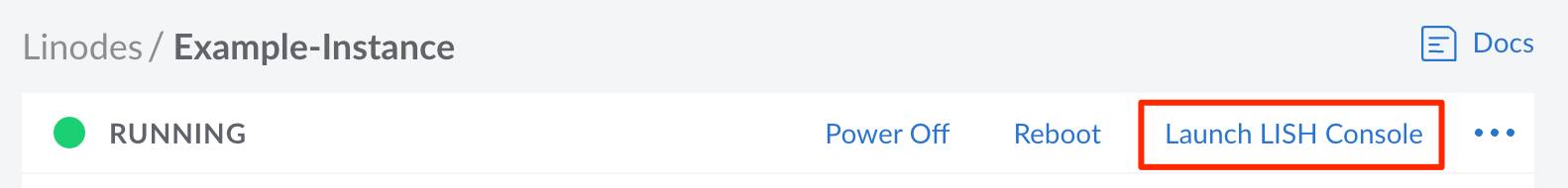 Launch the Console Launch the Console
